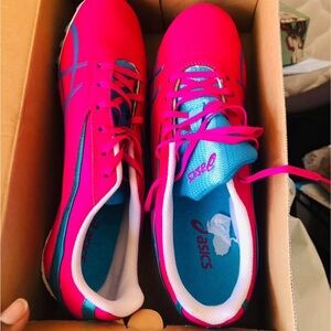 ASICS Women's Vibrant Pink and Teal Athletic Shoes